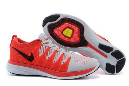 Nike Flyknit Lunar Ii 2 Mens Shoes Orange Gray Black Online